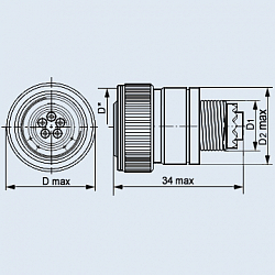 Фото Соединители СНЦ146Э-10/16-Р1О11