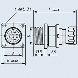 Фото Соединитель 2РМГ22БПЭ4Ш3Е2