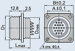Фото 2РМ22Б4Г3В1Б розетка блочная (приборная) без патрубка
