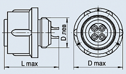 Фото 2РМД45К50Ш8В1 вилка кабельная без патрубка