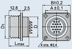 Фото 2РМДТ27Б19Ш5В1БВ вилка приборная (блочная) без патрубка