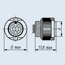 Фото РС10А-Э розетка
