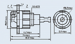 Изображение Г1.6 гнездо (красный) Фото Г1.6 гнездо (красный)