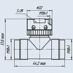 Фото Переход Г-Г-Ш (гнездо-гнездо-штырь) СР-75-193ФВ
