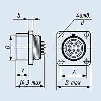 МР1-30-8-В розетка