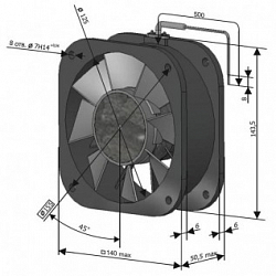 Изображение Электровентилятор осевой постоянного тока 1,25ЭВ-2,8-6-3270К1 Фото Электровентилятор осевой постоянного тока 1,25ЭВ-2,8-6-3270К1