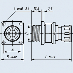 Фото Соединитель 2РМГД24БПЭ10Ш5Е2