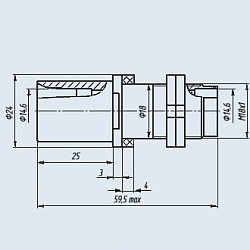 Фото Переход Ш-Г (штырь-гнездо) СРГ-50-187ФВ 