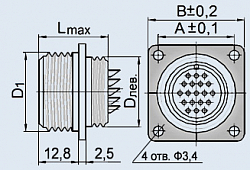 Фото 2РМДТ27Б7Ш5А1В вилка приборная (блочная) без патрубка