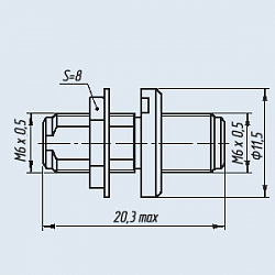 Изображение Переход Ш-Ш (штырь-штырь) СРГ-50-273ФМВ  Фото Переход Ш-Ш (штырь-штырь) СРГ-50-273ФМВ