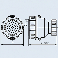 Фото 2РТТ20КПЭ3Ш5В вилка кабельная с прямым патрубком