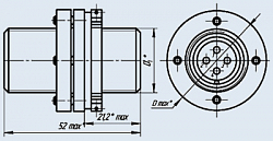 Фото ШРГ20ПКП4ЭШ8 вилка блочная проходная (переходник)