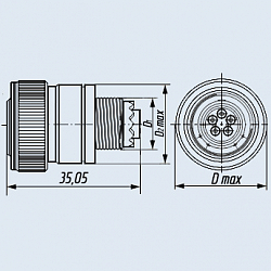 Фото Соединители СНЦ147-7/14РО11-NK4S