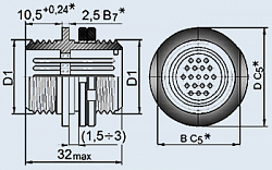 Фото Соединитель 2РМГП22Б4Ш3Е2
