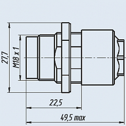 Фото Розетки приборно-кабельные прямые СР-75-211ФВ