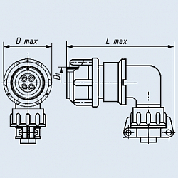 Фото 2РМДТ27КУН19Г5А1В розетка кабельная