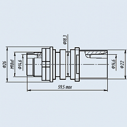 Фото Переход Ш-Г (штырь-гнездо) СРГ-50-405ФВ 