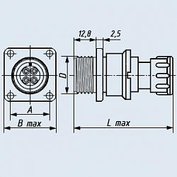 Фото 2РМДТ45БПЭ50Г8А1В розетка приборная (блочная)