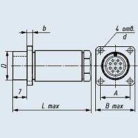 МР1-10-3-В вилка с кожухом