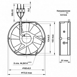 Изображение Электровентилятор осевой постоянного тока 1,4ЭВ-3,6-5-3280 Фото Электровентилятор осевой постоянного тока 1,4ЭВ-3,6-5-3280