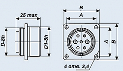 Фото ОНЦ-РГ-09-4/14-Р1 вилка кабельная