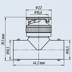 Фото Переход Г-Г-Ш (гнездо-гнездо-штырь) СР-75-93ФВ
