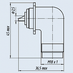 Фото Розетки приборные угловые СР-75-153ФВ