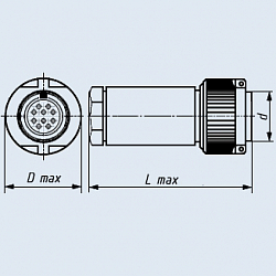 Фото РС7А-Э розетка с кожухом