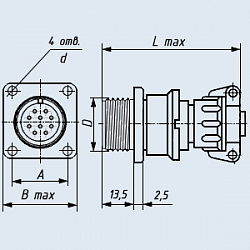 Фото Соединитель 2РМГ36БПН22Ш1Е2