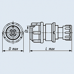 Фото 2РМДТ36КПЭ20Г6А1В розетка кабельная